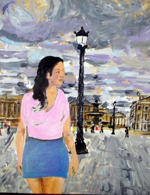 Peinture intitulée "Paris Sites, Place…" par Alan Embrée Osler, Œuvre d'art originale