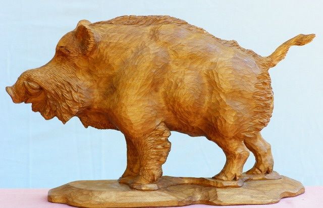 Sculpture titled "sculpture  boar" by David, Original Artwork