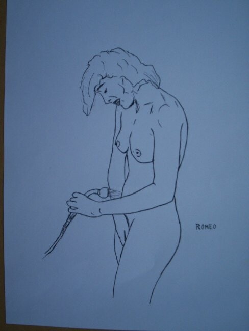 Desenho intitulada "Desenhos_087.jpg" por Romeo Zanchett, Obras de arte originais