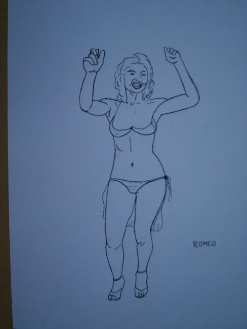 Desenho intitulada "Desenhos_088.jpg" por Romeo Zanchett, Obras de arte originais