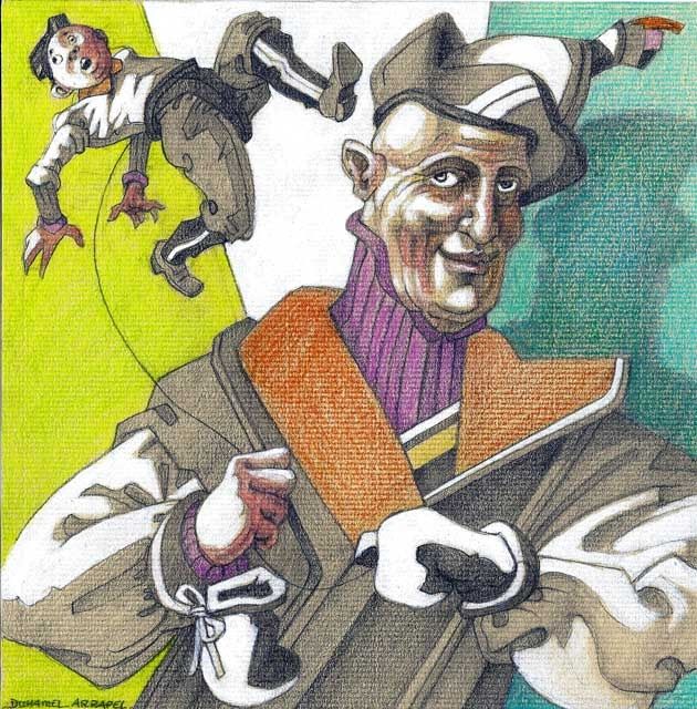 Peinture intitulée ""J'en ai attrapé un…" par Daniel Duhamel Arrapel, Œuvre d'art originale, Huile
