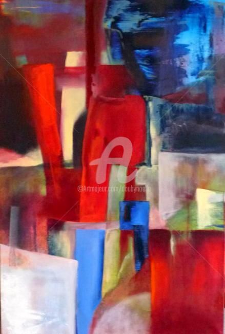 Peinture intitulée "transparences" par Noëlle Dauby, Œuvre d'art originale, Huile