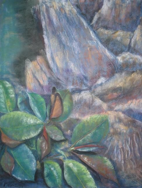 Painting titled ""Tronco de palmera…" by Lola Clement, Original Artwork