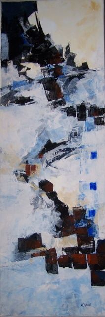 Peinture intitulée "Descente..." par Anne-Frédérique Ferret, Œuvre d'art originale