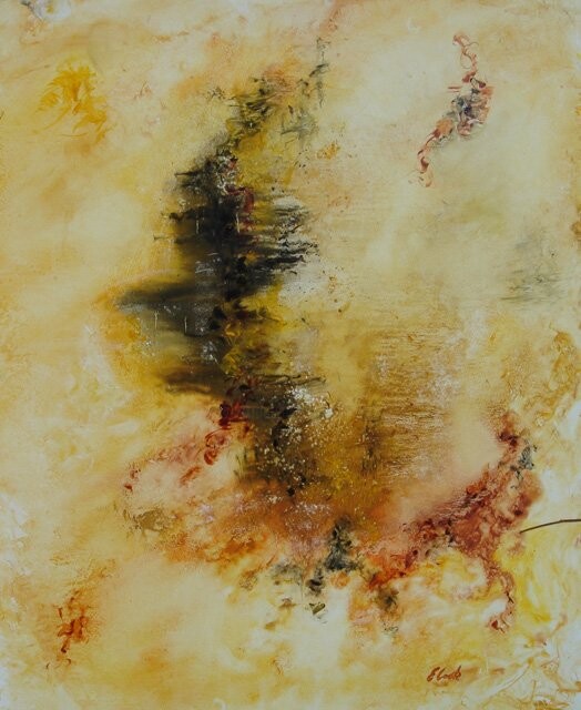 Painting titled "frôlement troublant" by Elisa Cook Benbassat Bassat, Original Artwork, Oil