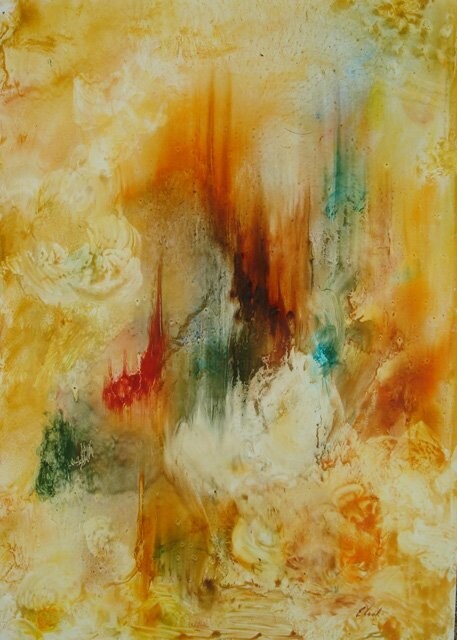Painting titled "Allègres Elans" by Elisa Cook Benbassat Bassat, Original Artwork