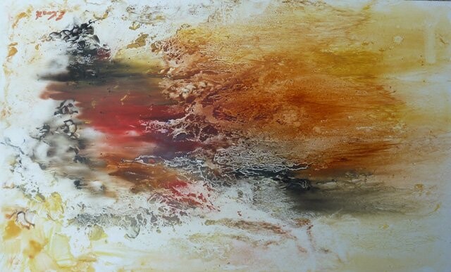 Painting titled "Crépuscule de brise…" by Elisa Cook Benbassat Bassat, Original Artwork, Oil