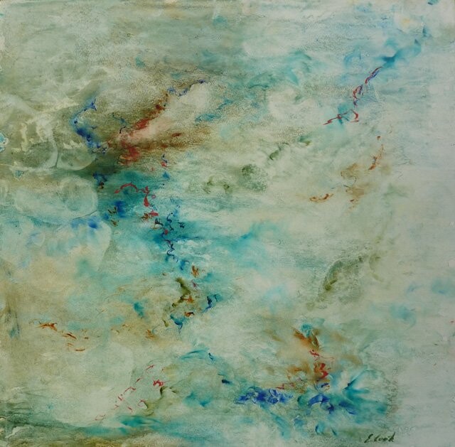 Painting titled "Petits pas de ciel" by Elisa Cook Benbassat Bassat, Original Artwork, Oil