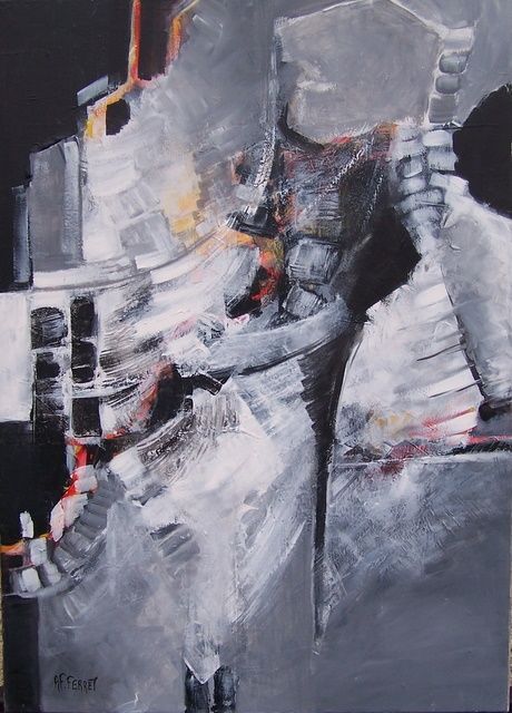 Peinture intitulée "Rêverie au dessus d…" par Anne-Frédérique Ferret, Œuvre d'art originale, Huile