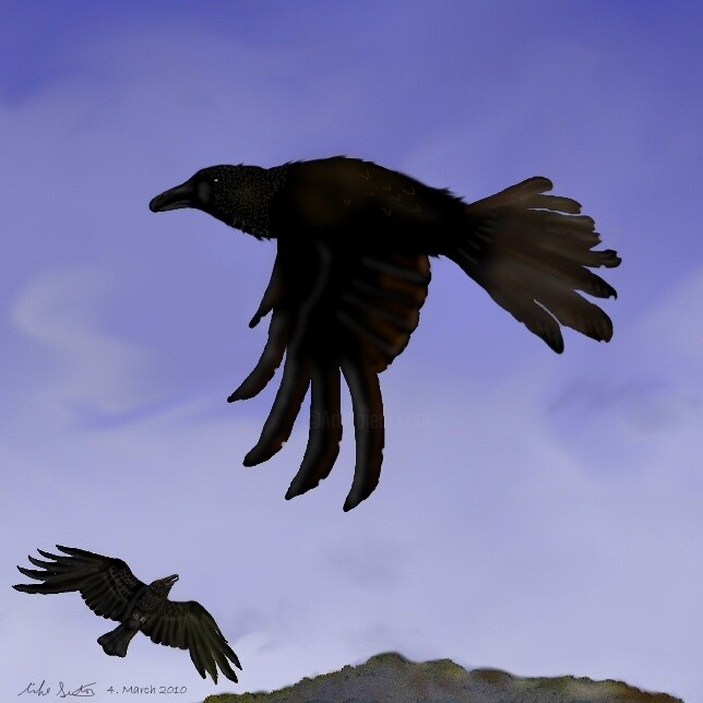 Painting titled "Soaring Above the W…" by Mike Sexton, Original Artwork, Oil