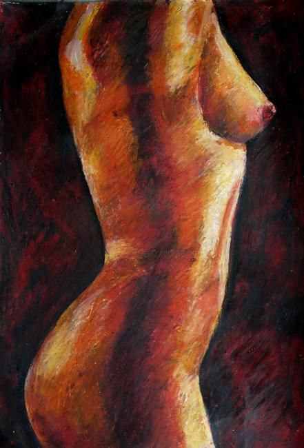 Peinture intitulée "Purple woman" par Nathalia Chipilova, Œuvre d'art originale, Huile