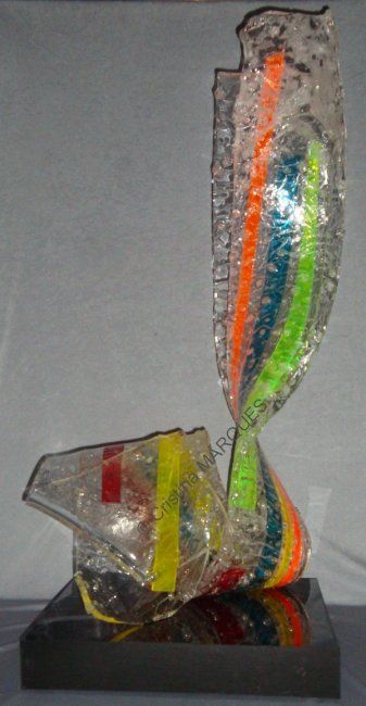 Color Strips 雕塑, 36.6x14.6 in