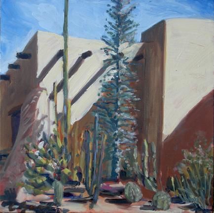 Painting titled "Boojum Tree and Ado…" by Candy Barr, Original Artwork