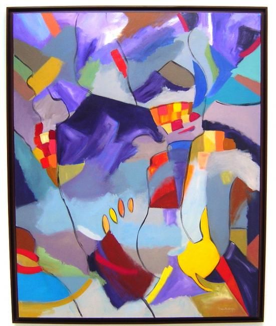 Painting titled "Sin Titulo" by Teresa Restrepo De Saravia, Original Artwork, Oil