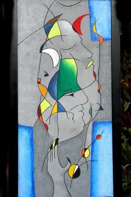Painting titled "search" by Puneet Sinha, Original Artwork, Oil