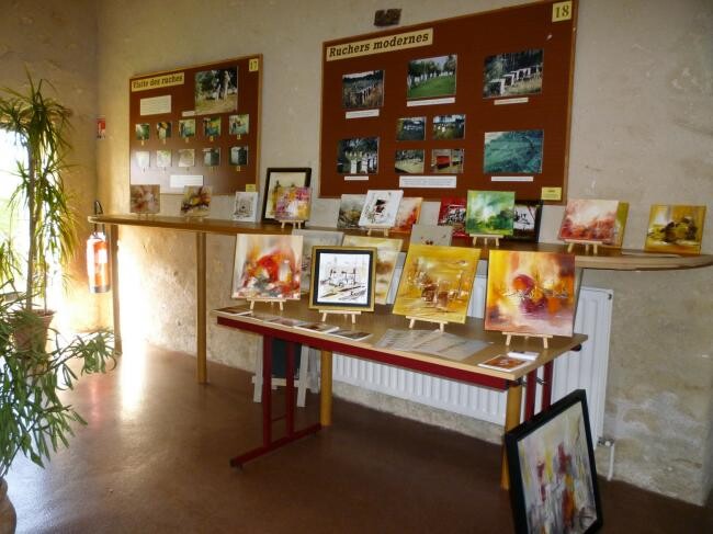 Painting titled "Expo "Maison des Ab…" by Christelle Veron Cherbonnier, Original Artwork