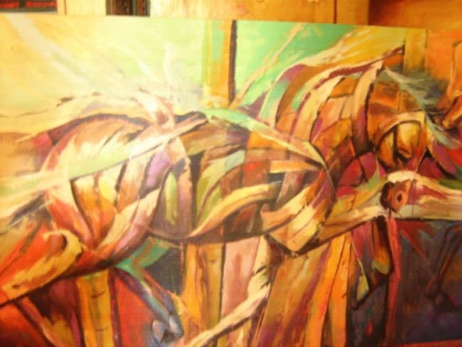 Painting titled "equilibrio" by Domcas, Original Artwork