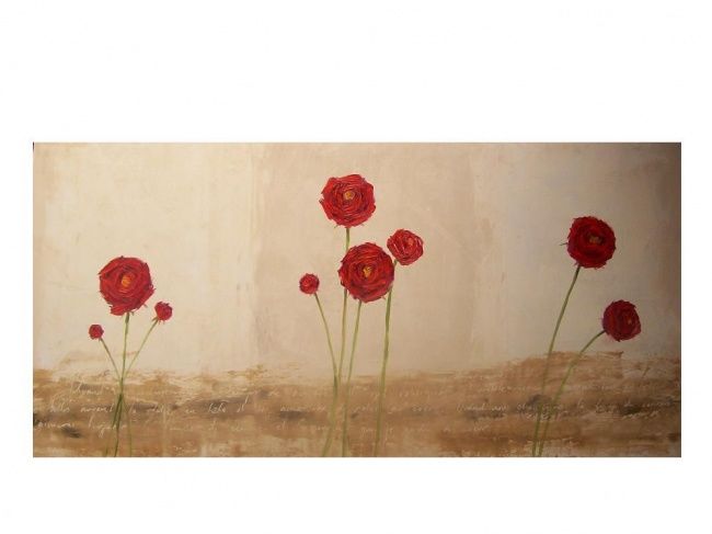 Painting titled "rosas Abstractas" by Cecilia Ceballos, Original Artwork