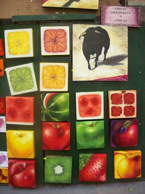 Painting titled "Efecto fruta" by Cecilia Ceballos, Original Artwork