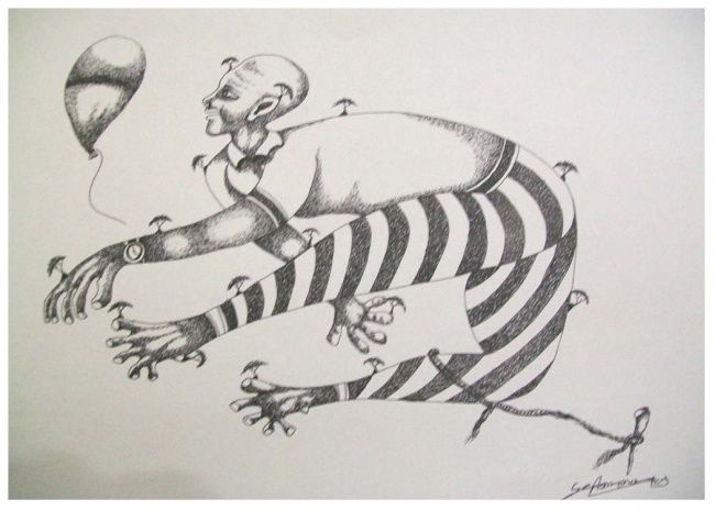 Drawing titled "self bound" by Shrikant Ranga, Original Artwork