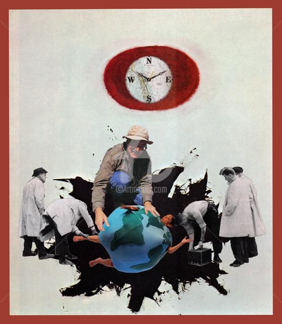 Collages titled "earth day year one" by C Avery, Original Artwork