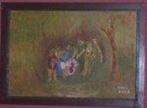 Painting titled "ARRASTRANDO UN CADA…" by Jacobo Kuperman, Original Artwork