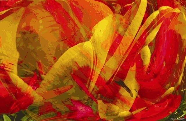 Digital Arts titled "Rhythms of Spring #…" by Ken Grzesik, Original Artwork, Digital Painting