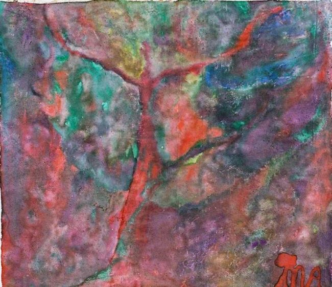 Картина под названием "Tree Mother Night 1" - Ondrich, Подлинное произведение искусства