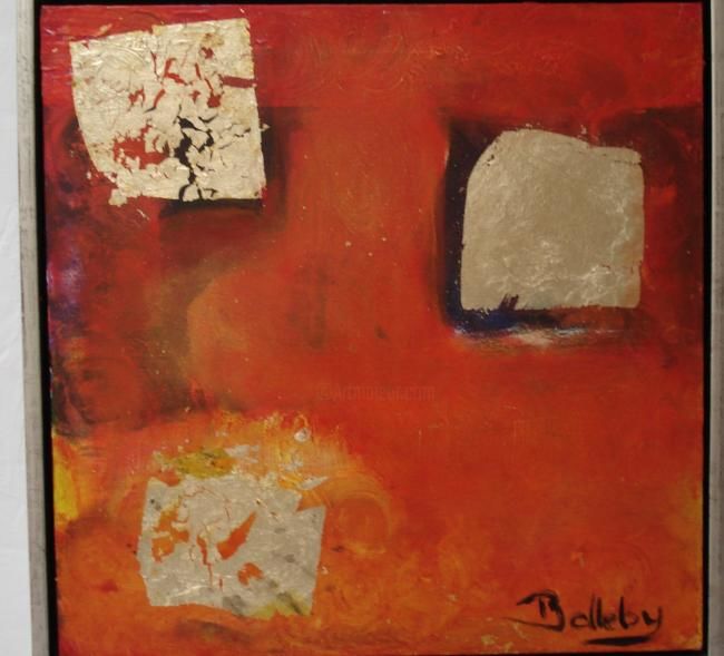 Painting titled "orange and gold" by Ballebyart, Original Artwork