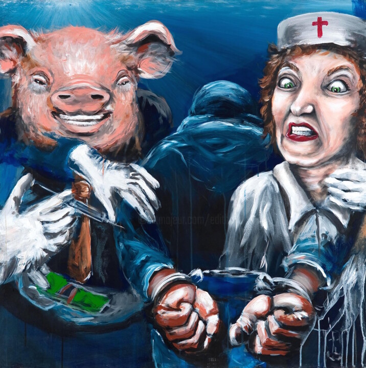H1N1 绘画, 39.4x39.4 in