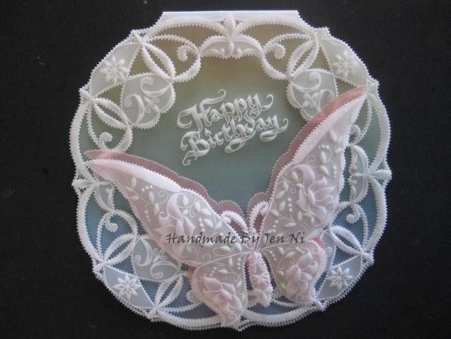 Ambacht getiteld "Butterfly Card" door Jen Ni Lai, Origineel Kunstwerk