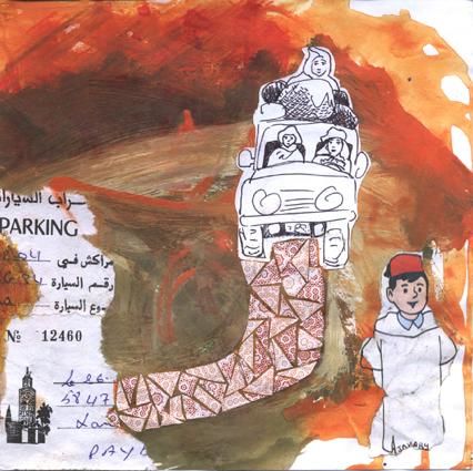 「MAROC 1」というタイトルの絵画 Sandrine Javaryによって, オリジナルのアートワーク