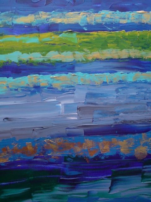 Malerei mit dem Titel "Blue forever" von Isabel Hermano, Original-Kunstwerk