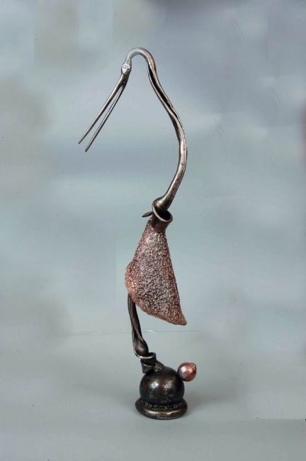 Γλυπτική με τίτλο "Cormorano(_20ferro_…" από Nilo Parodi, Αυθεντικά έργα τέχνης