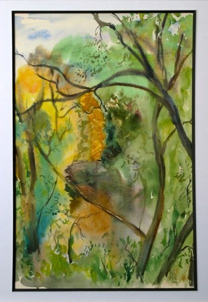 Painting titled "sammer park, kronsh…" by Alexey Kriventsov, Original Artwork