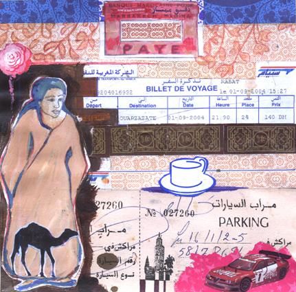 「maroc 3」というタイトルの絵画 Sandrine Javaryによって, オリジナルのアートワーク