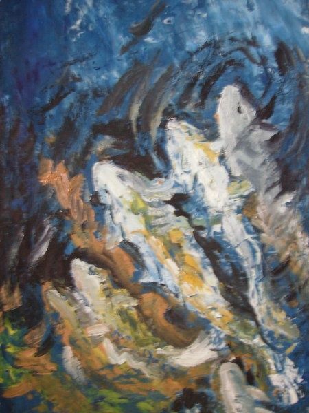 Painting titled "Under The Sea" by Akber Sami, Original Artwork