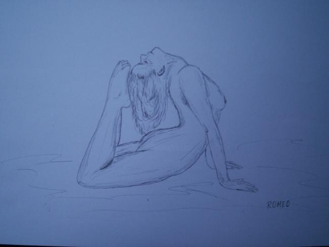 Desenho intitulada "A GINASTA" por Romeo Zanchett, Obras de arte originais