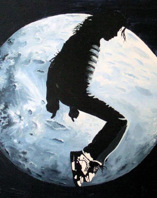 Painting titled "Moonwalker" by Davo, Original Artwork