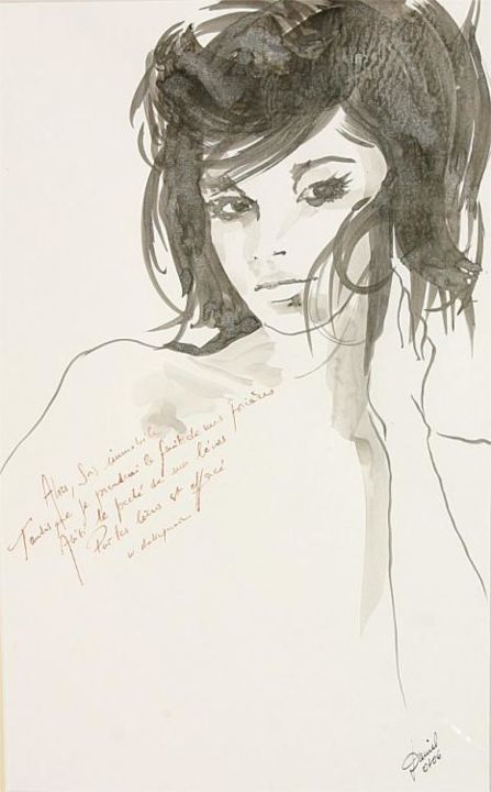 Drawing titled "Dan - lèvres_6" by Dan, Original Artwork
