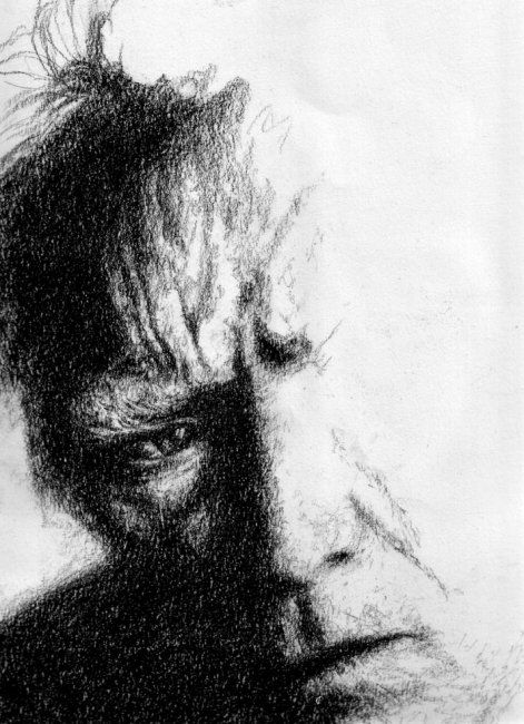 Drawing titled "Clint Pierre noi…" by Daniel Lutaud, Original Artwork, Other