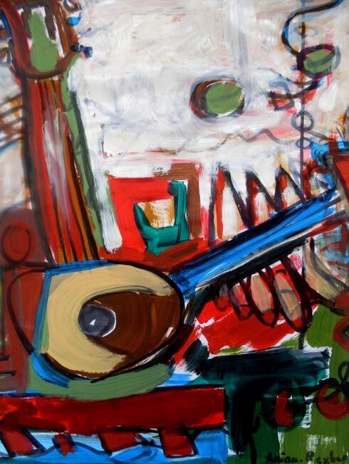 Painting titled "I love music" by Ariani, Original Artwork