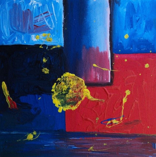 Картина под названием "Composition" - Danar, Подлинное произведение искусства, Масло
