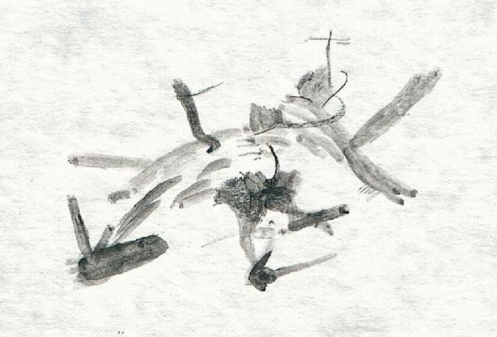 Drawing titled "Untitled 22 2 03" by Paul Louis Van Den Bergh, Original Artwork
