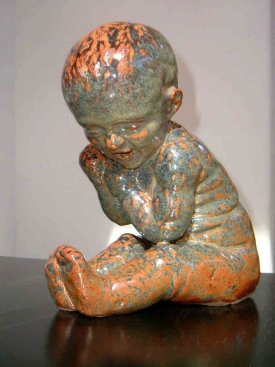 Sculpture titled "Woo Blue Babe" by Jason Stillman, Original Artwork