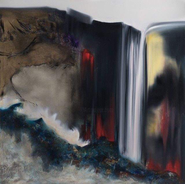 Painting titled "Cascade d'Argent 2" by Boschel, Original Artwork