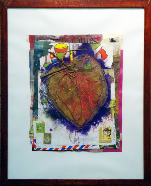 Collages getiteld "Végétal madalas n°6" door Vincent Sfg, Origineel Kunstwerk, Collages