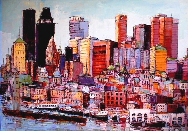 Peinture intitulée "Lumières et couleur…" par M'Hamed Saci, Œuvre d'art originale, Huile