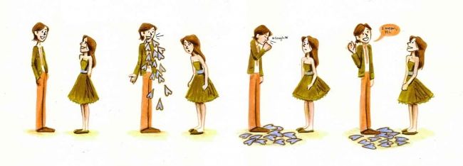 Collages intitulée "Hi" par Laura Lee Gulledge, Œuvre d'art originale