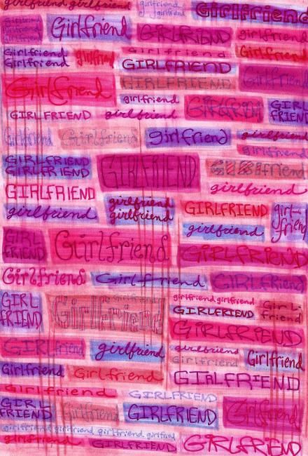 Collages intitulée ""Girlfriend"" par Laura Lee Gulledge, Œuvre d'art originale
